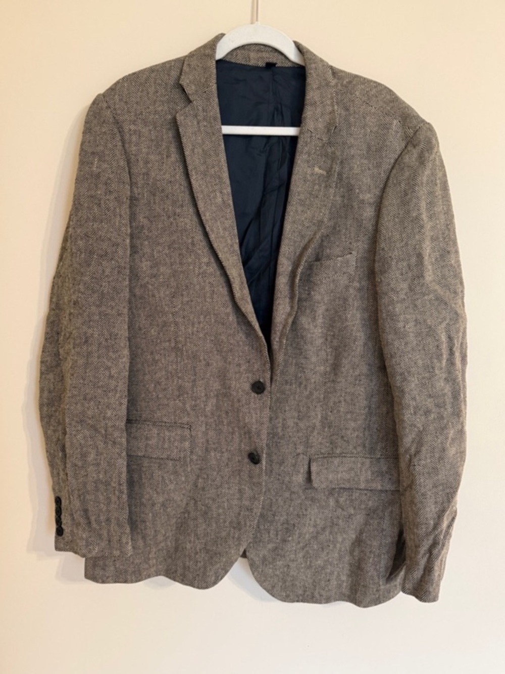 J. Crew Ludlow Herringbone Blazer Tan 42L